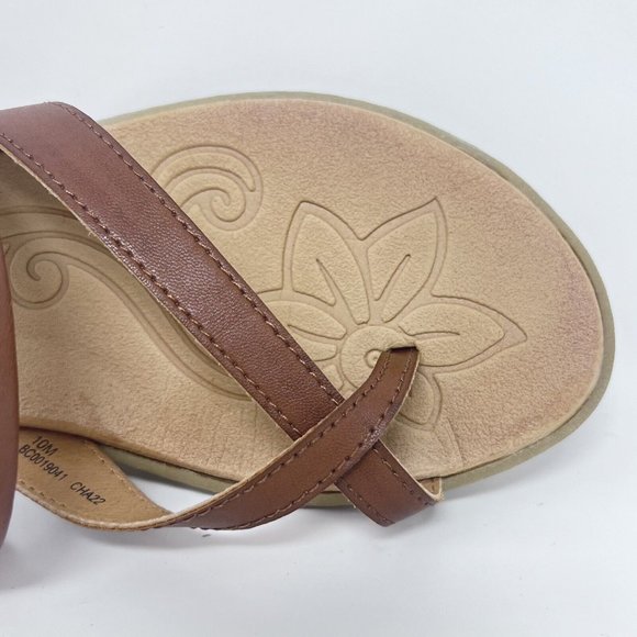 BOC Born Concept Womens 10M Slip On Strapy Toe Sandals Brow Leather BC00019CHA22 - Picture 5 of 8